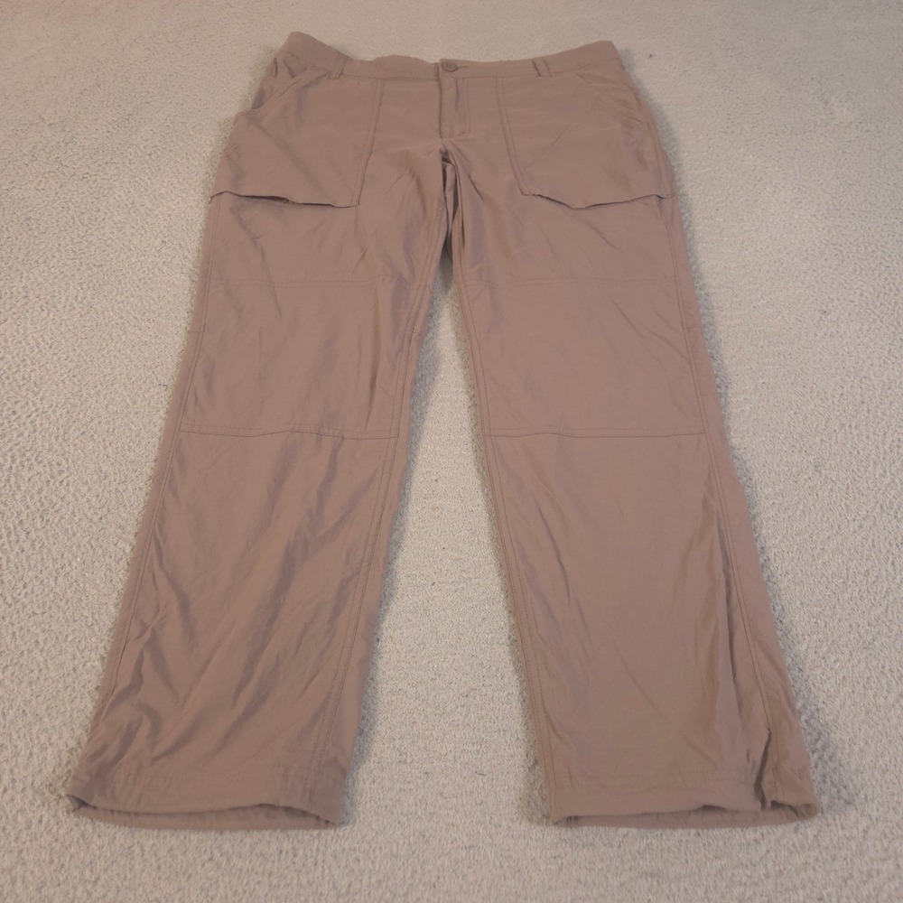 REI Co-op Pants Womens 14 Petite Brown Savanna Trails Nylon Stretch Straight Leg